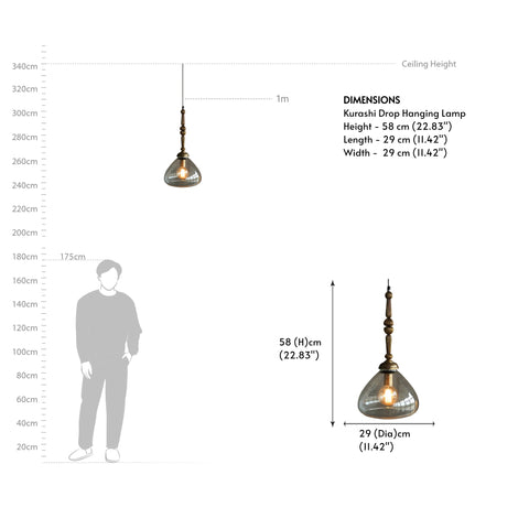 Kurashi Drop Hanging Lamp