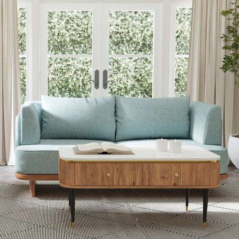 Anish 2 Seater Sofa Blue