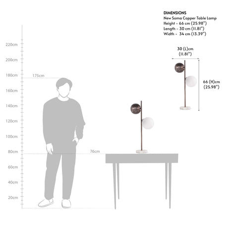 New Soma Copper Table Lamp