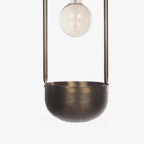 Esna Tall Hanging Lamp With Bowl - Orange Tree Home Pvt. Ltd.