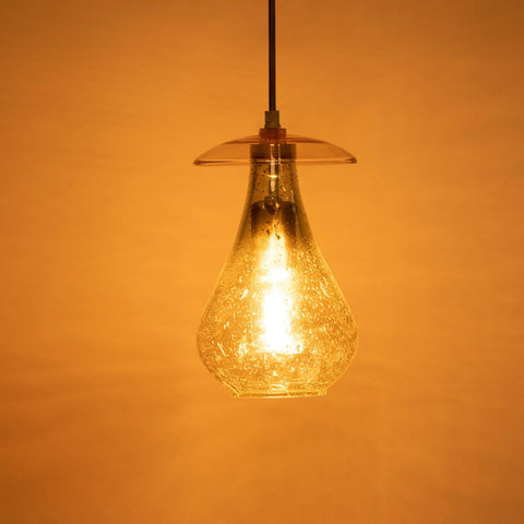 Sitara Glass Hanging Lamp Gold Small