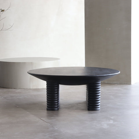 Ribbed Coffee Table Black