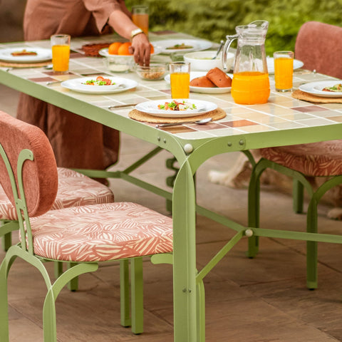 Dastoori Outdoor Dining Table with 6 Chairs