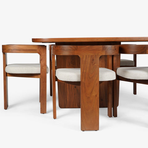 Attica Dining Table With 4 Attica Chairs And Bench