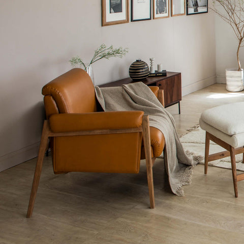 Mai Solid Wood Lounge Sofa Chair