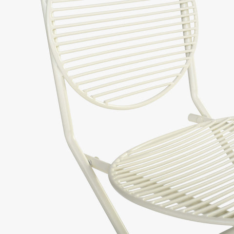 Patio Off White Folding Chair