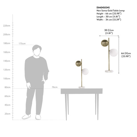New Soma Gold Table Lamp