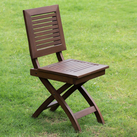 Alfresco Outdoor Folding Square Stool With 2 Square Chair