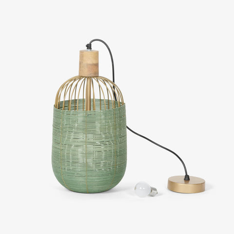 Henka Green Hanging Lamp Tall - Orange Tree Home Pvt. Ltd.