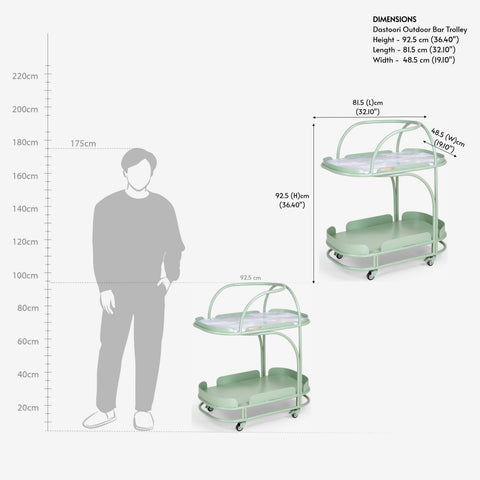 Dastoori Outdoor Bar Trolley