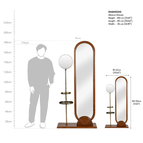 Abacus Dressing Mirror Stand