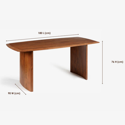 Anish Dining Table With 6 Wayane Chair With Arm
