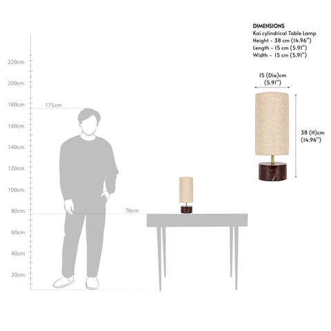 Kai cylindrical Table Lamp