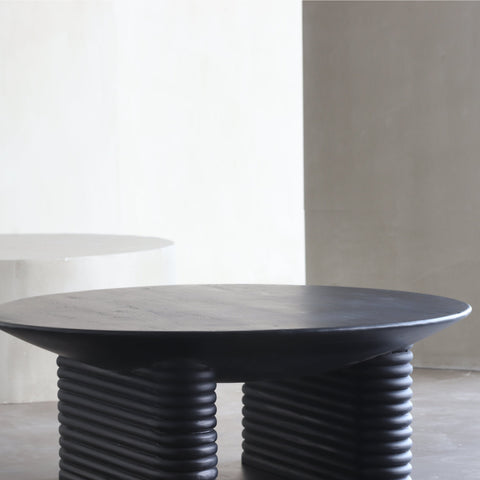 Ribbed Coffee Table Black