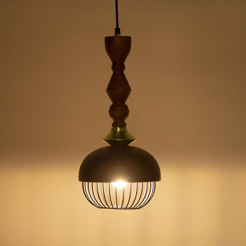 Jodha Gold Hanging Lamp Tall - Orange Tree Home Pvt. Ltd.