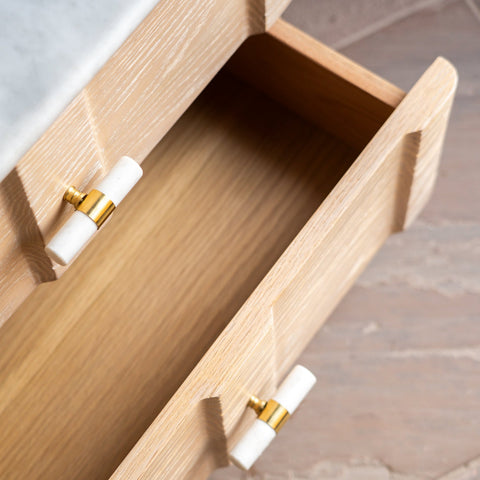 Dune Marble Bedside Table