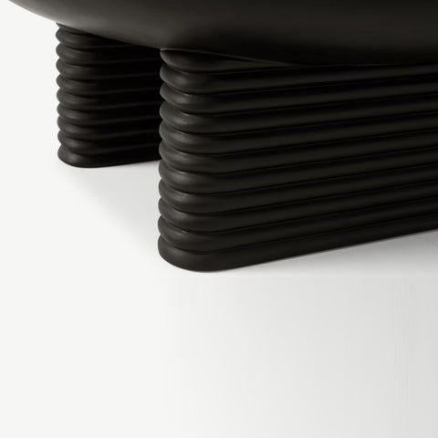 Ribbed Coffee Table Black