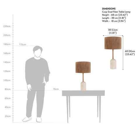 Cusp Sisal Fiber Table Lamp