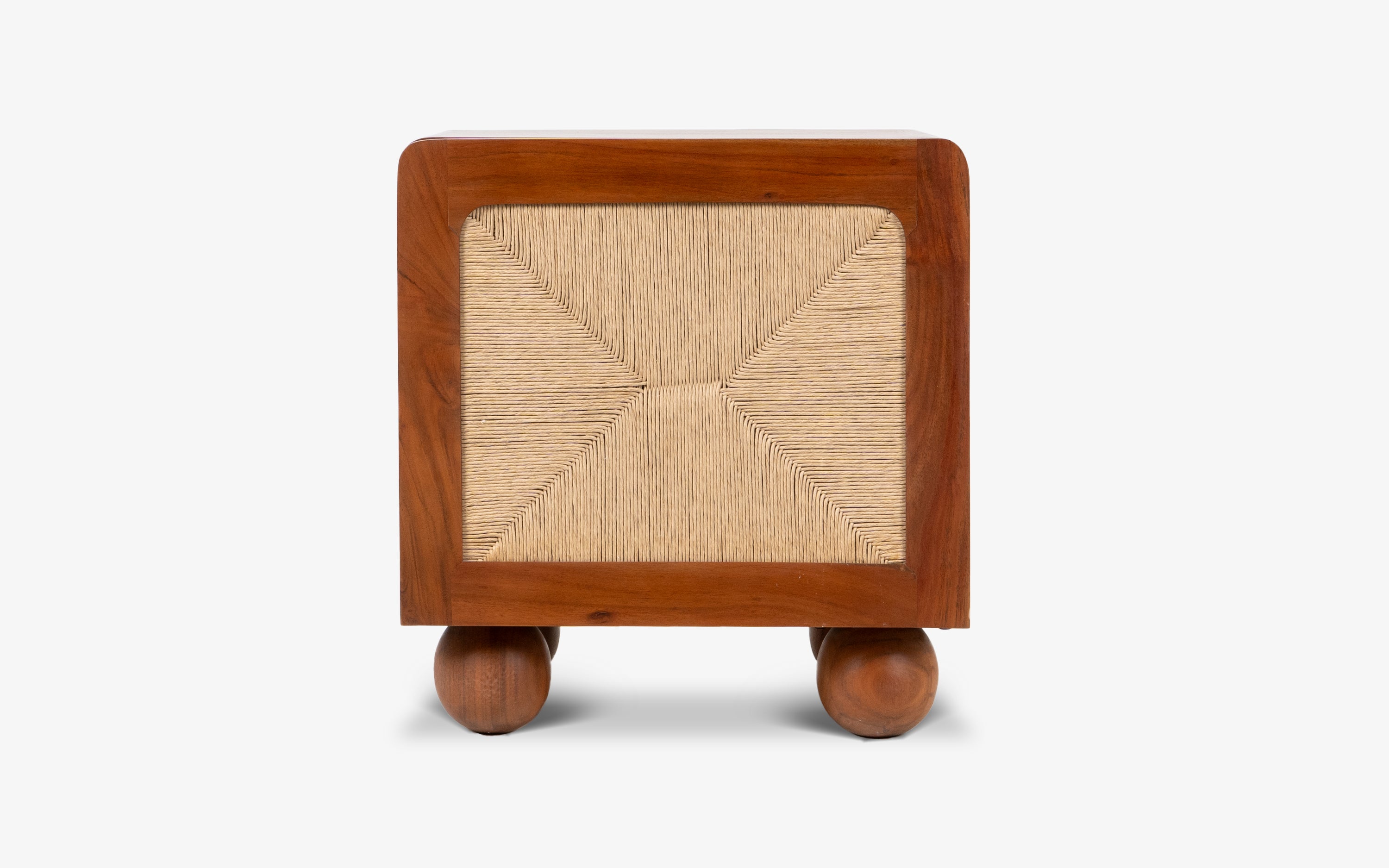 Abacus Bedside Unit – Wooden Side Table for Bedrooms - Close shot - from upper angle - Orange Tree
