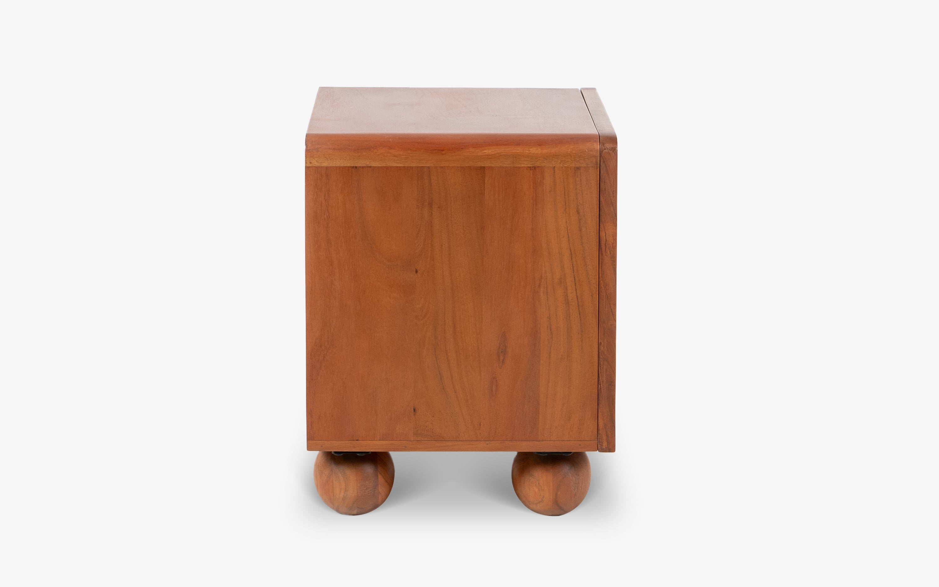 Abacus Bedside Unit – Wooden Side Table for Bedrooms - with white background - Orange Tree