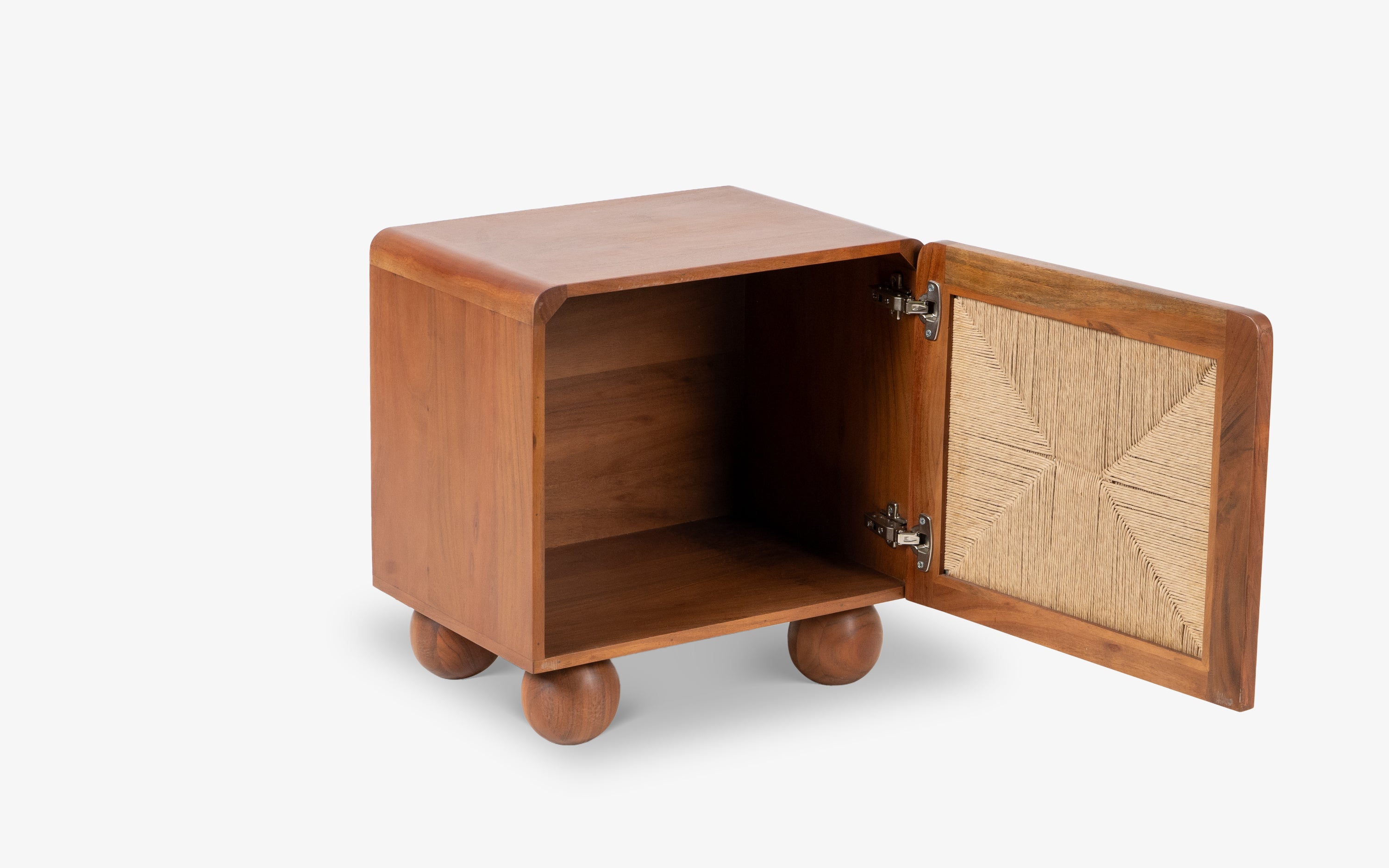 Abacus Bedside Unit – Wooden Side Table for Bedrooms - with white background - Orange Tree