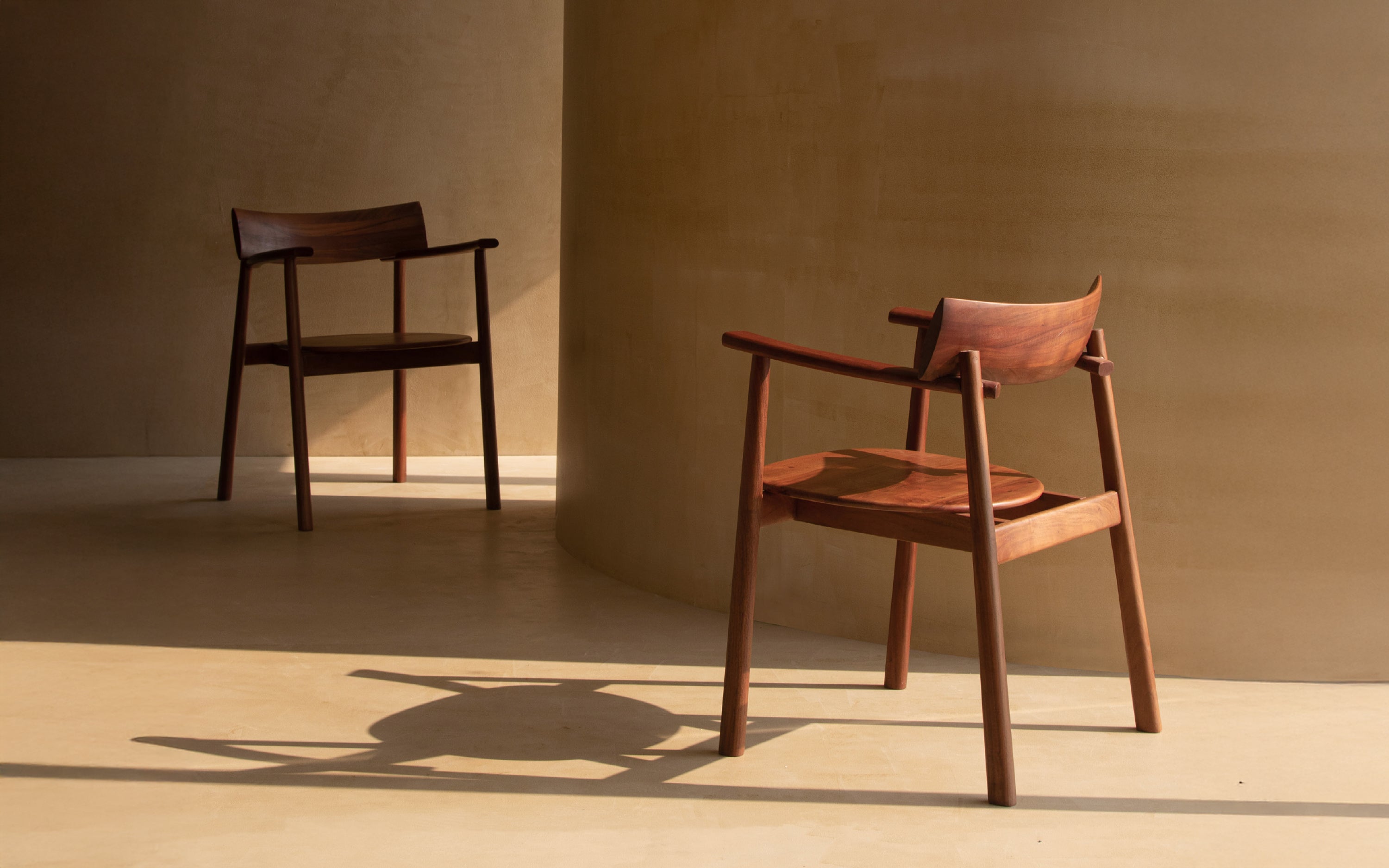 Abacus Solid Wooden Dining Chair - Close shot - Orange Tree