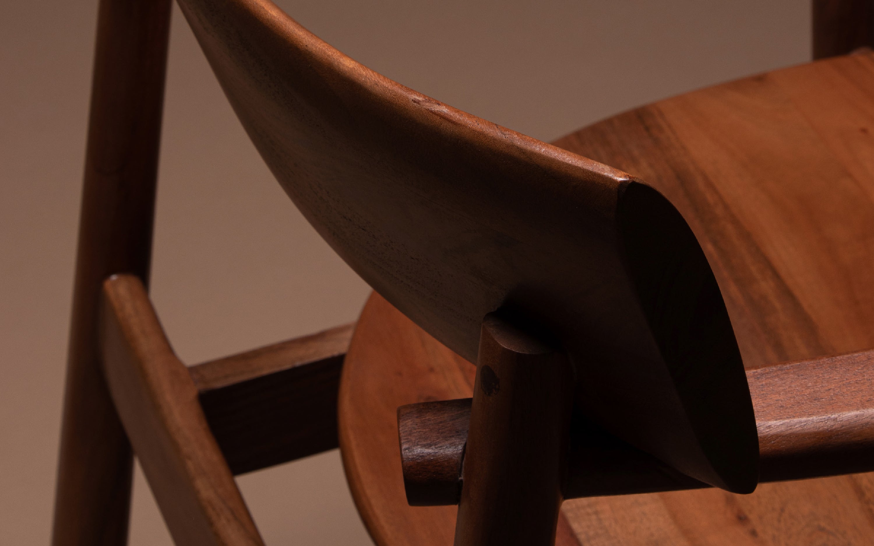 Abacus Solid Wooden Dining Chair - Close shot - from upper angle - Orange Tree
