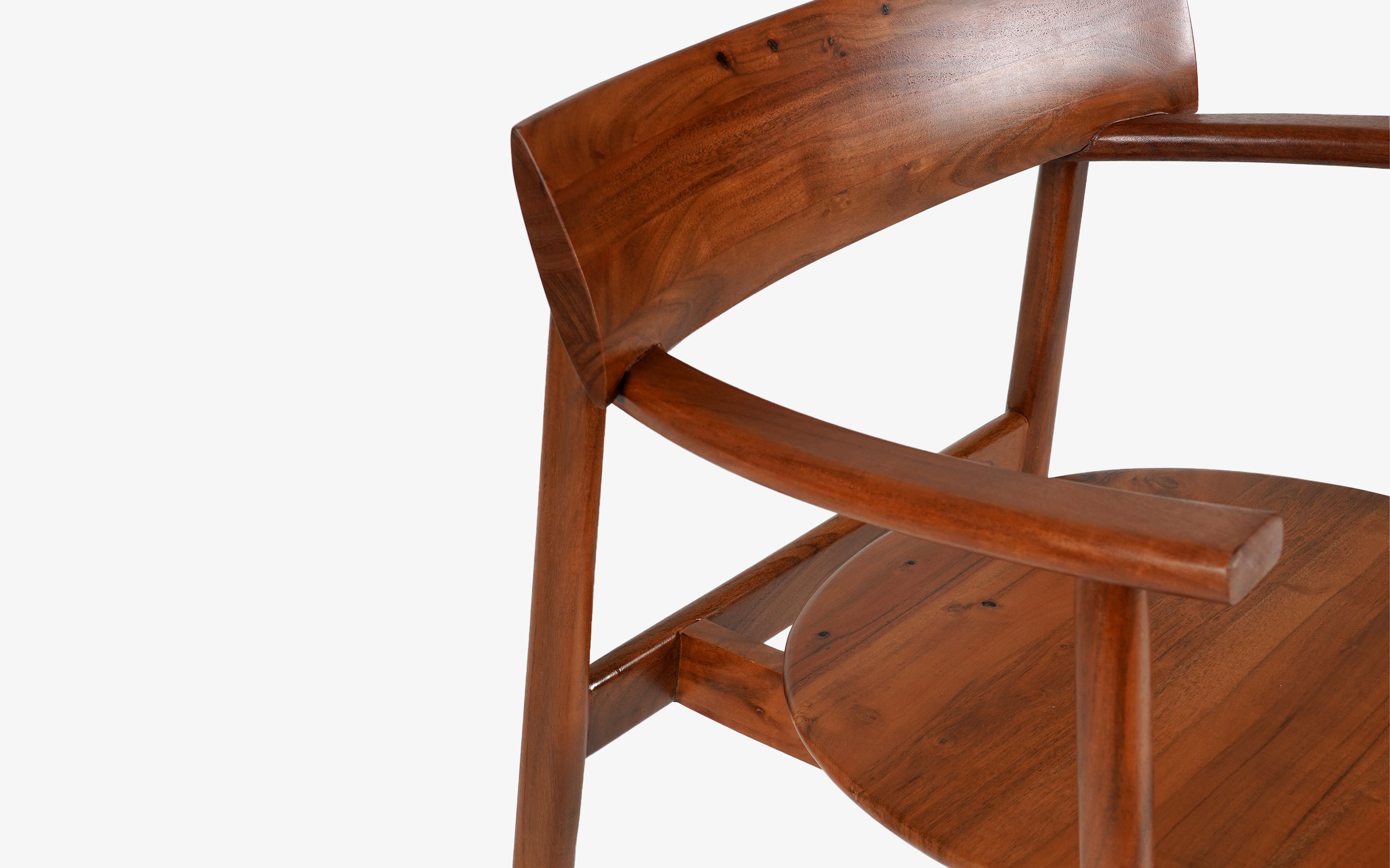 Abacus Solid Wooden Dining Chair - with white background - Orange Tree