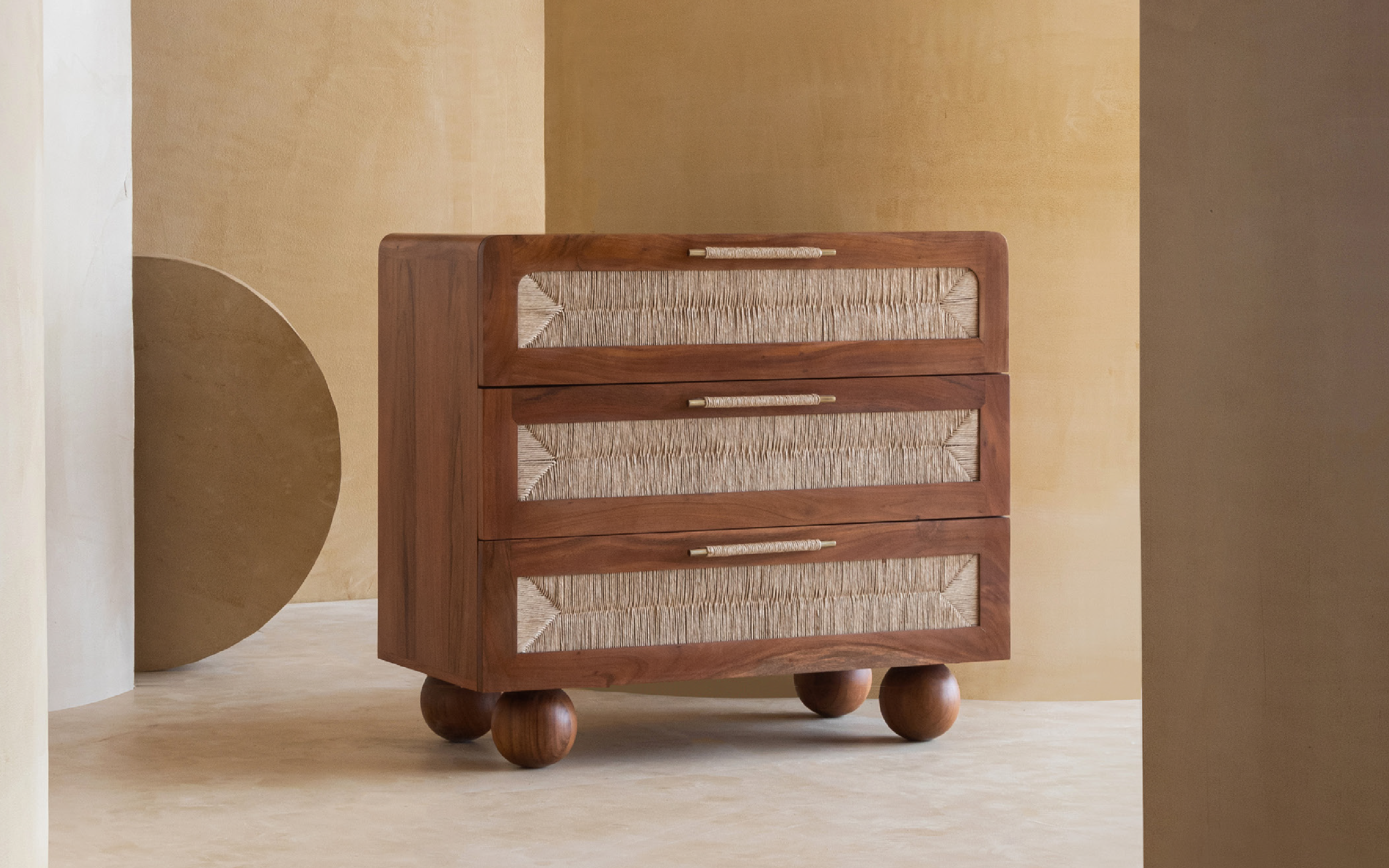 Abacus Chest of Drawers – Wooden Dresser with Kiara Finish - Orange Tree