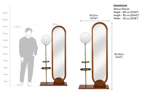 Abacus Dressing Mirror Stand