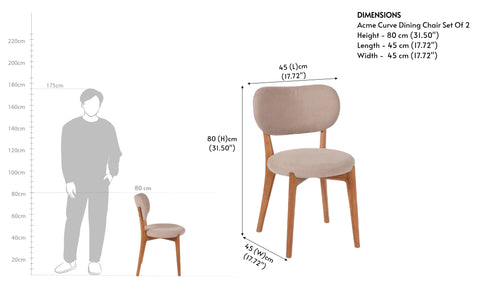 Acme Curve Dining Chair Set Of 2