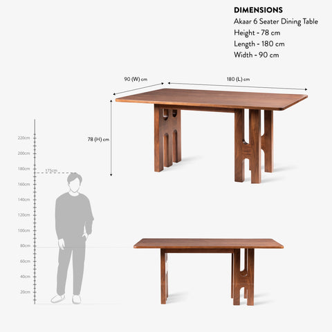 Akaar 6 Seater Dining Table