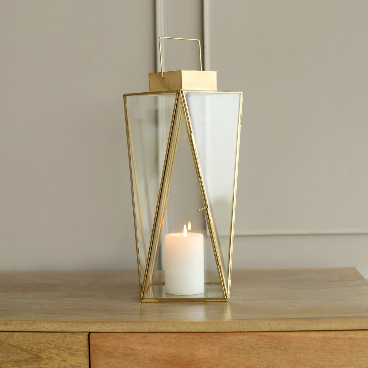 Alex Medium Glass Lantern