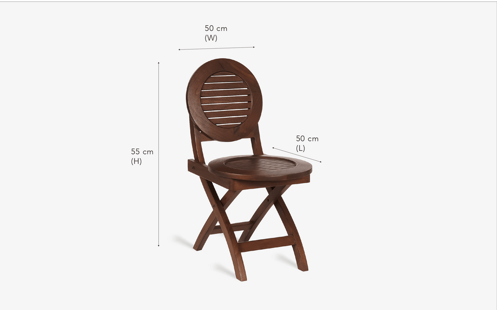 Alfresco Outdoor Folding Round Chair Orange Tree Home