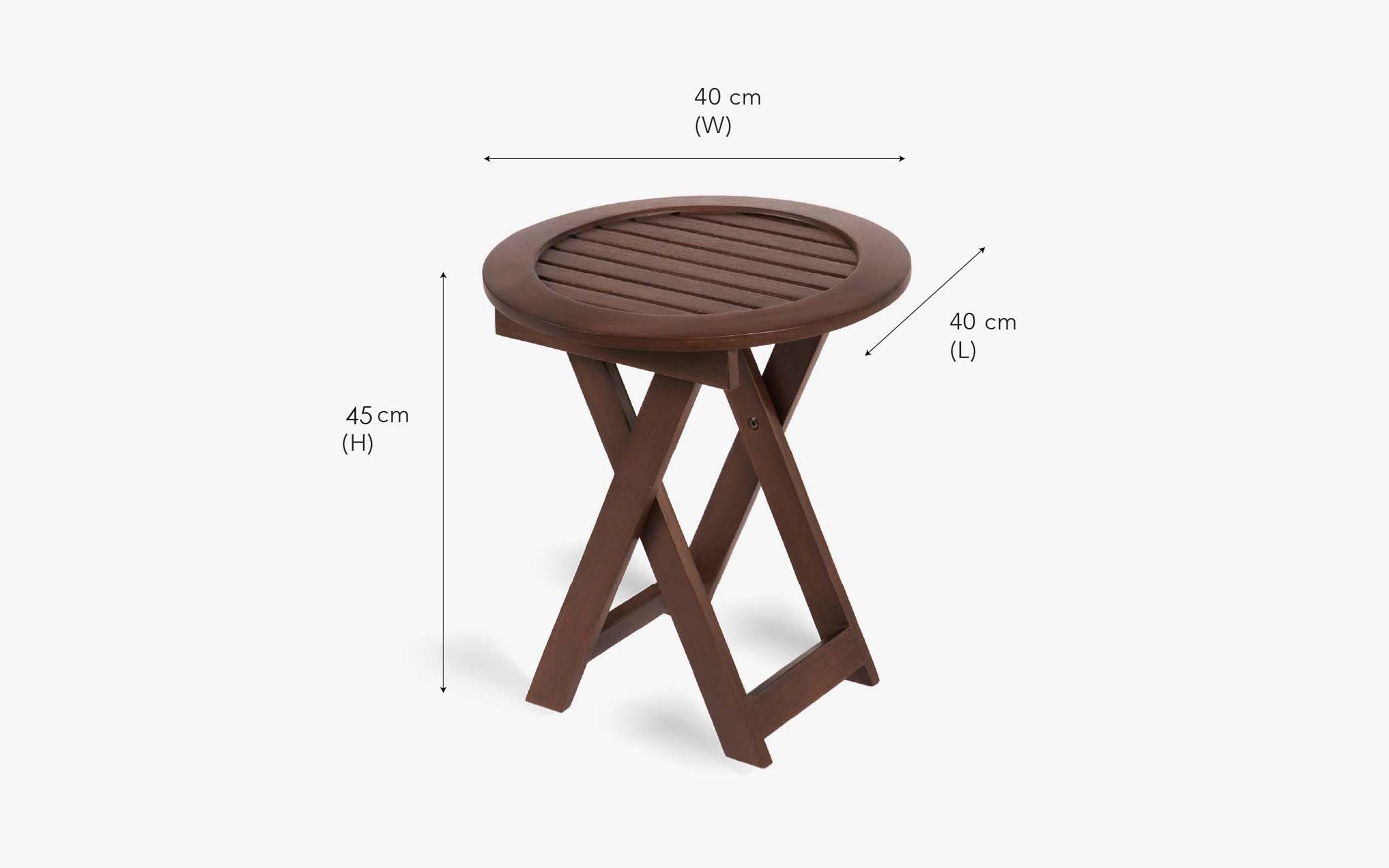 Alfresco Outdoor Wooden Round Folding Chairs with