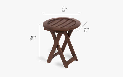 Alfresco Outdoor Folding Round Stool With 2 Folding Round Chairs