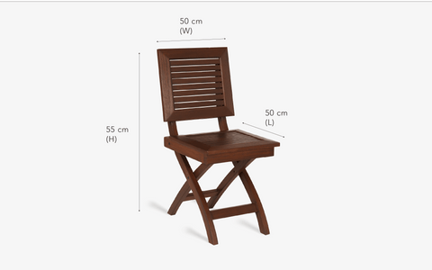 Alfresco Outdoor Folding Square Stool With 2 Square Chair