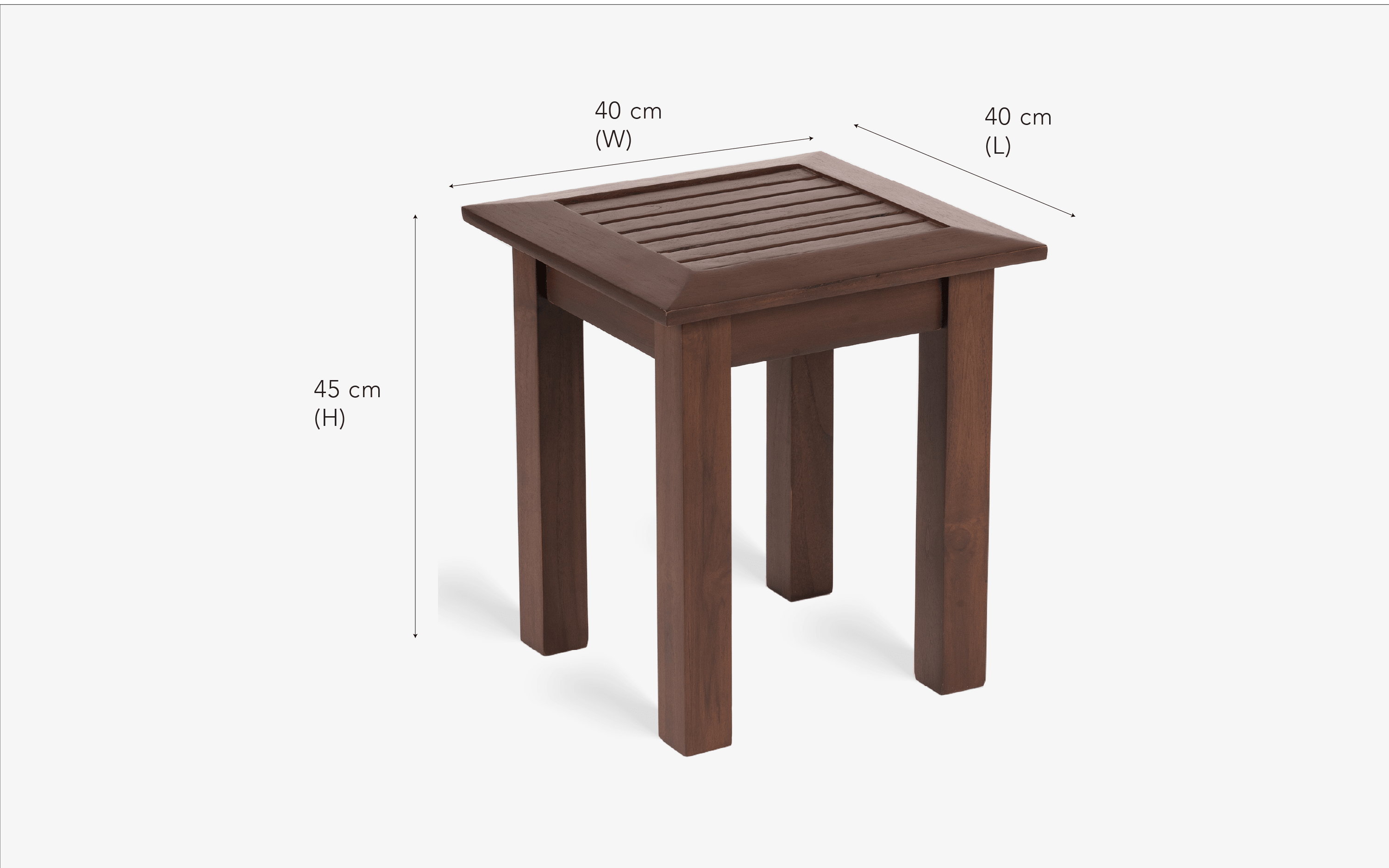 Alfresco Outdoor Square Stool Orange Tree Home - Main Image