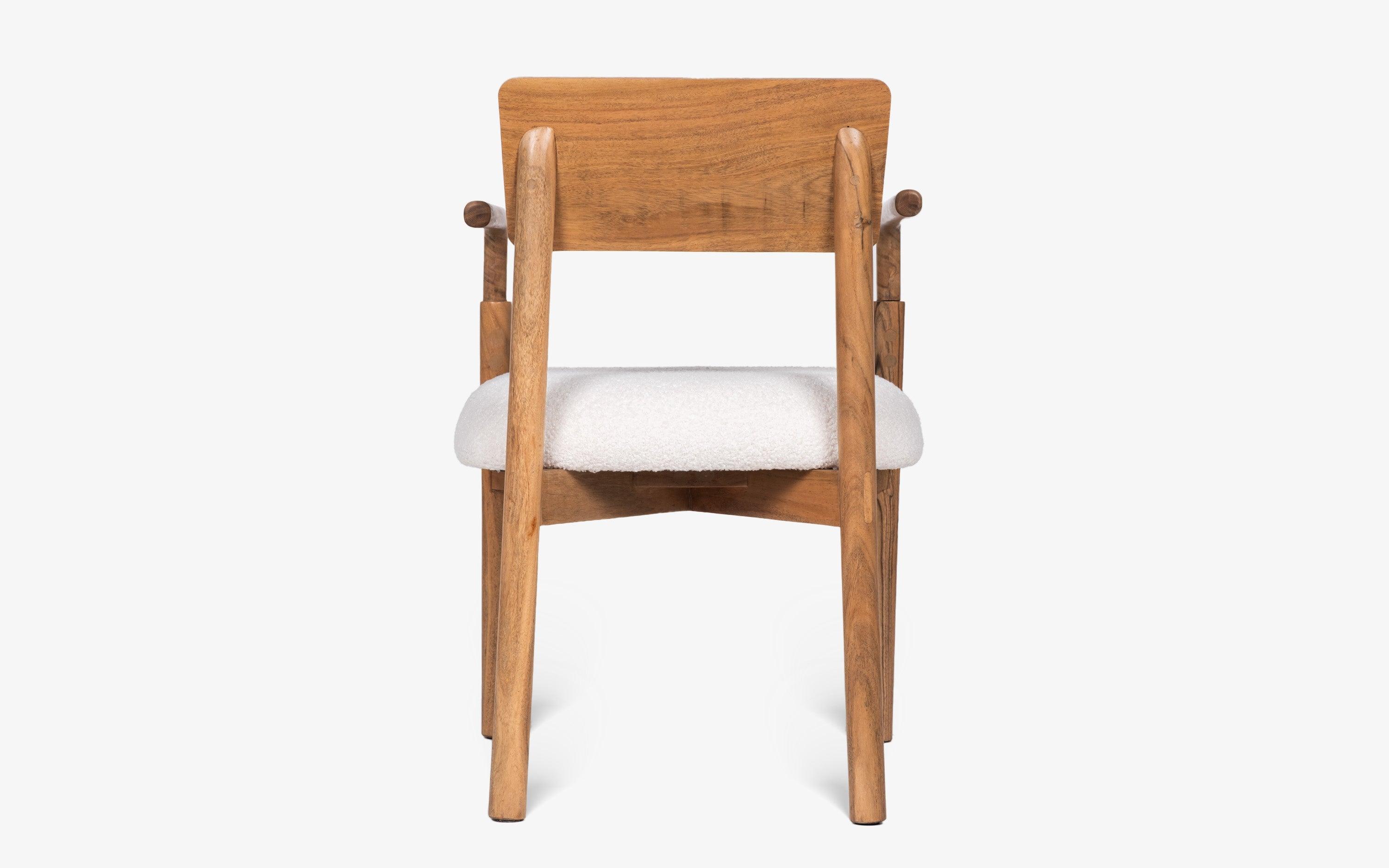 Andaman Blair Chair in Solid Wood with Upholstered Seat - Close shot - from upper angle - Orange Tree