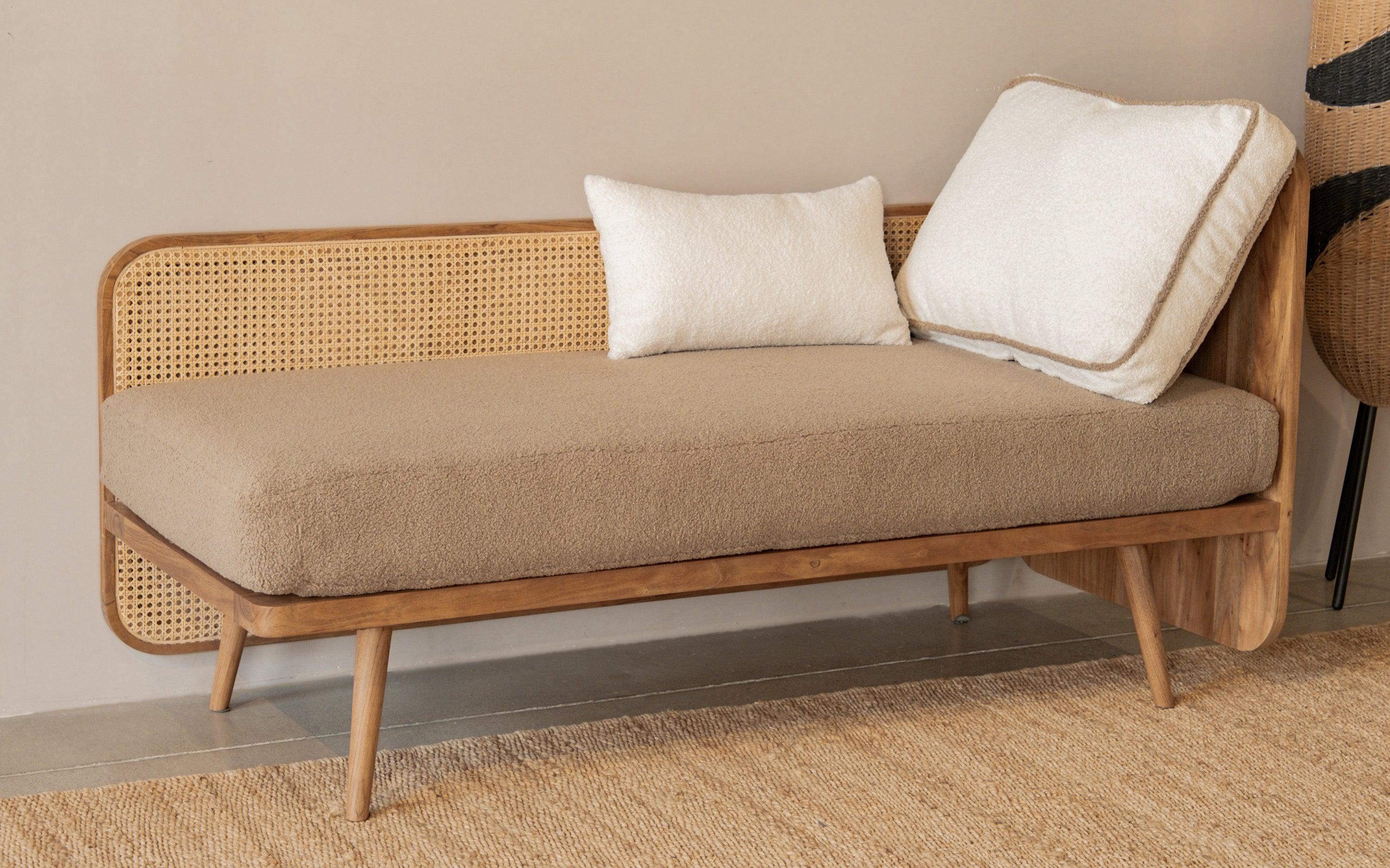 Andaman Neil Day Bed Sofa | Acacia Wood and Upholstery - Orange Tree