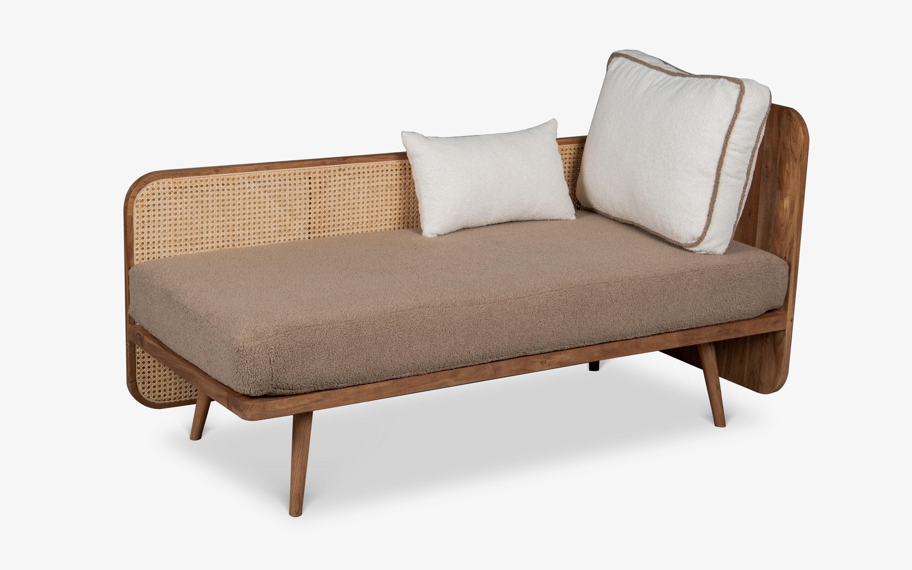 Andaman Neil Day Bed Sofa | Acacia Wood and Upholstery - with white background - Orange Tree