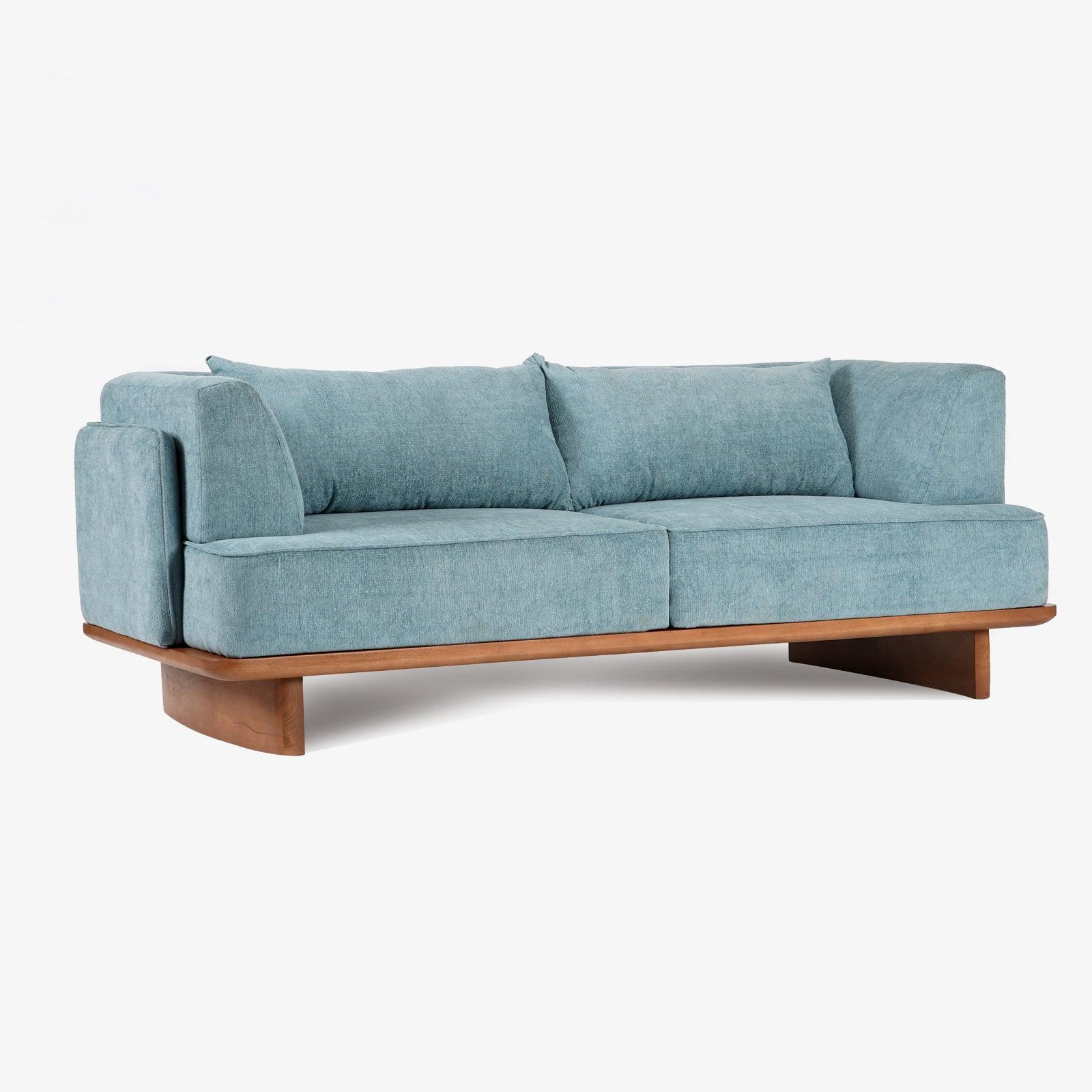 Anish Three Seater Sofa Blue