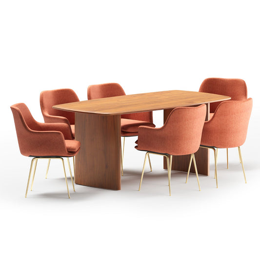 Anish Dining Table With 6 Archi Chair