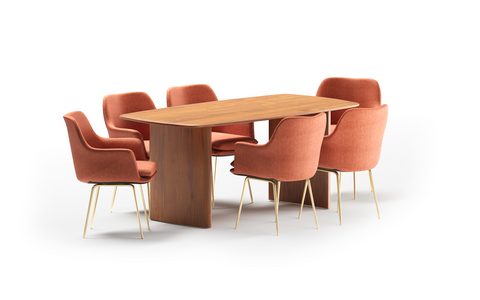 Anish Dining Table With 6 Archi Chair