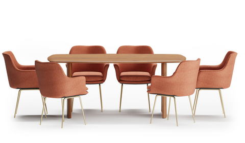 Anish Dining Table With 6 Archi Chair