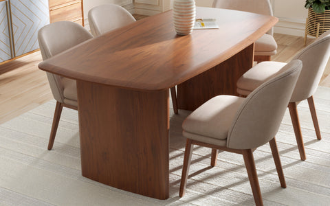 Anish Dining Table With 6 Wayane Chair without Arms