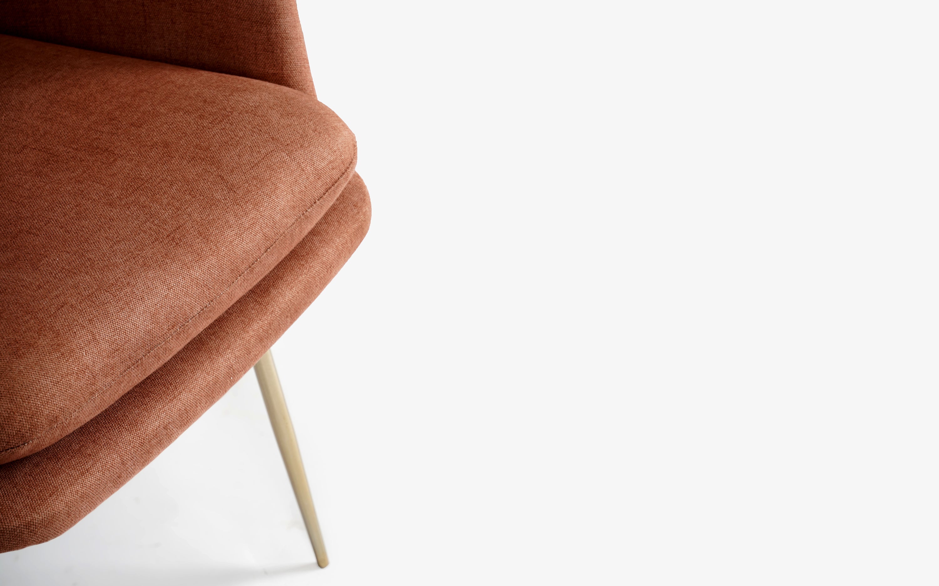 Archi Dining Chair With Soft Cushioned Arm - with white background - Orange Tree