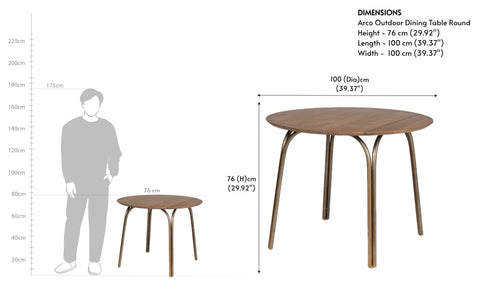 Arco Outdoor Dining Table Round