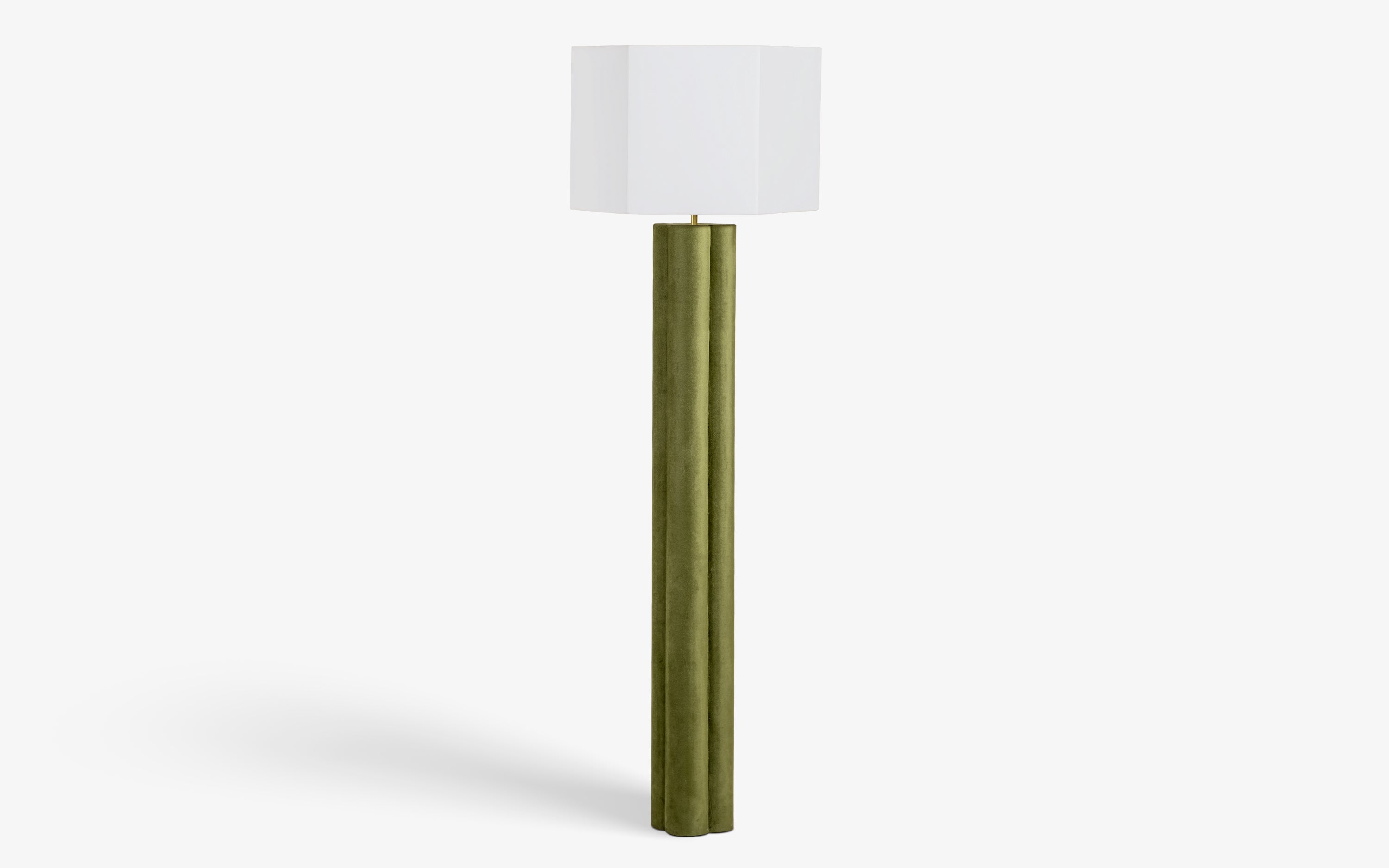 Ariya Floor Lamp | Corner Lamp with cotton shade & upholstery - with white background - Orange Tree