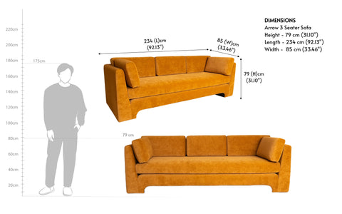 Arrow 3 Seater Sofa
